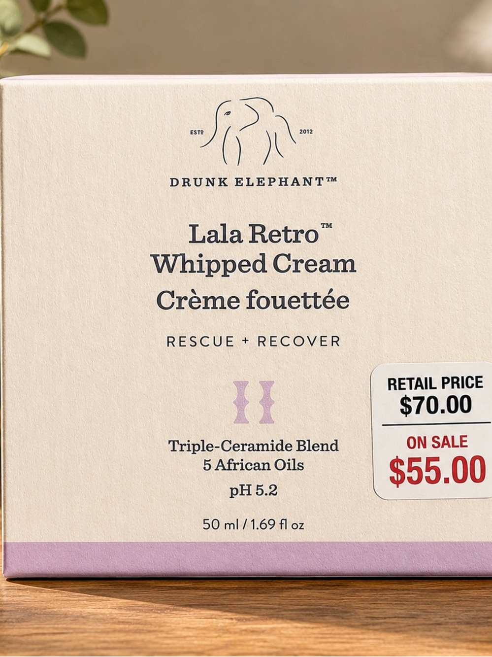 Drunk Elephant Lala Retro Whipped Cream - Lilac and Cream